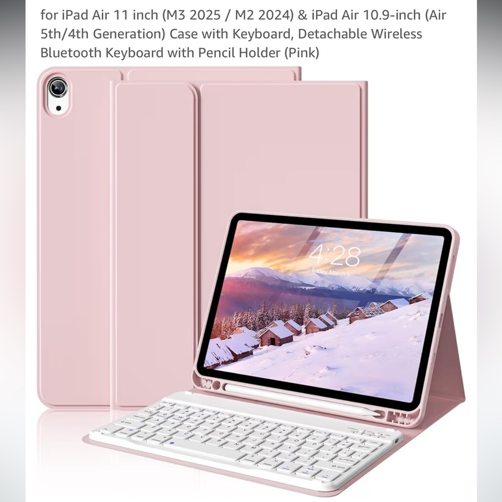 iPad Wireless Keyboard Case - Pink IPad 5th/4th generation iPad